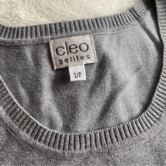 Cleo Petites Sweater Vest Waist Tie - Grey - Picture 5 of 10